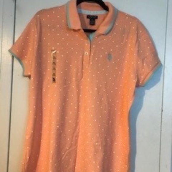 Ralph Lauren POLO ASSN Women's Polka Dot Polo - Picture 3 of 5